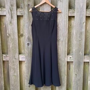 Black sleeveless cocktail dress